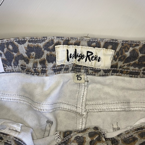 Indigo Rein leopard print cropped skinny jeans - Picture 6 of 16